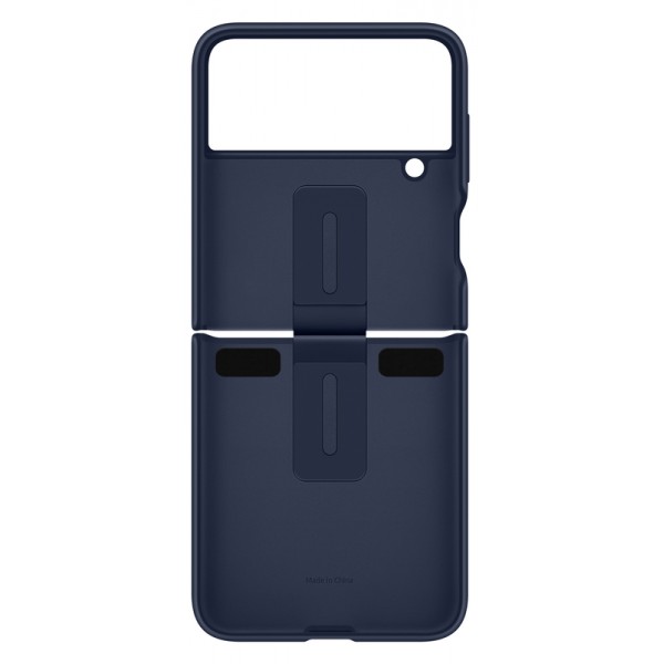 chokxol-samsung-galaxy-z-flip-4-silicone-cover-with-ring-navy-sm-f721b